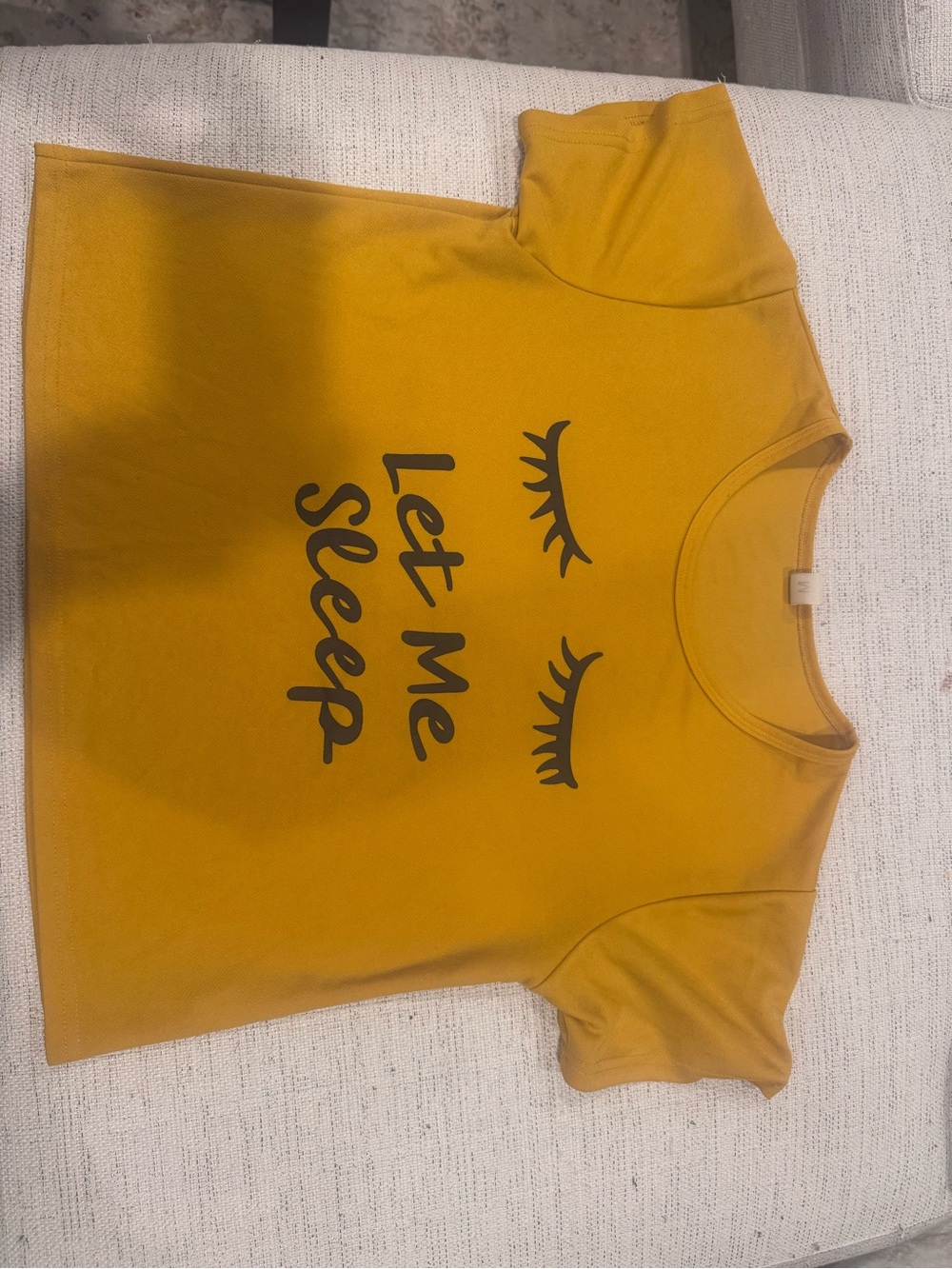 Women’s Lightweight Yellow Scoop Neck Crop Top - M